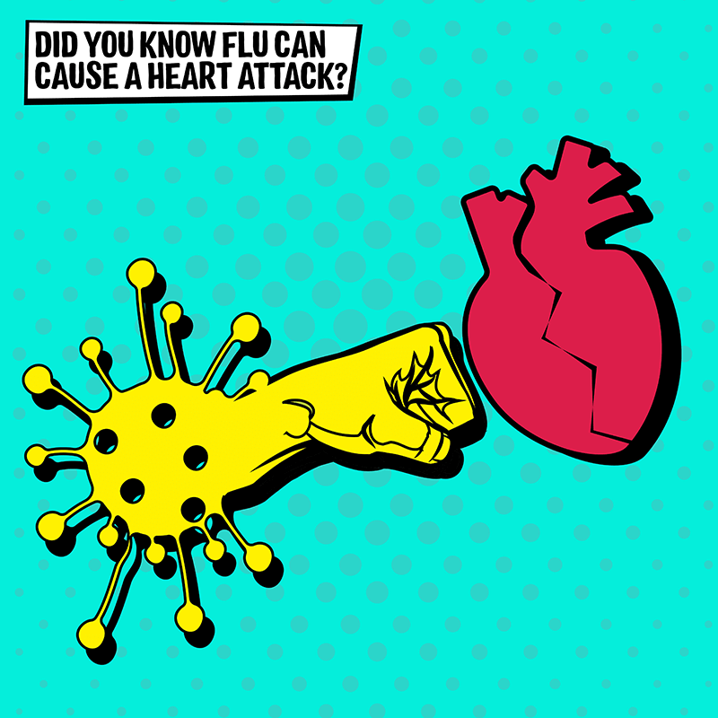 Did you know flu can cause a heart attack?