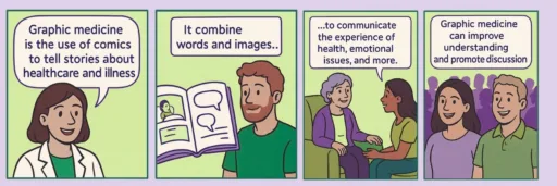 Graphic medicine comic strip for health literacy